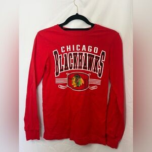 NHL Chicago Blackhawks Red Long Sleeve Tee
